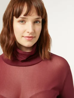 Marina Rinaldi Pull à col roulé en tulle stretch RUBIS Discount