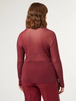 Marina Rinaldi Pull à col roulé en tulle stretch RUBIS Discount