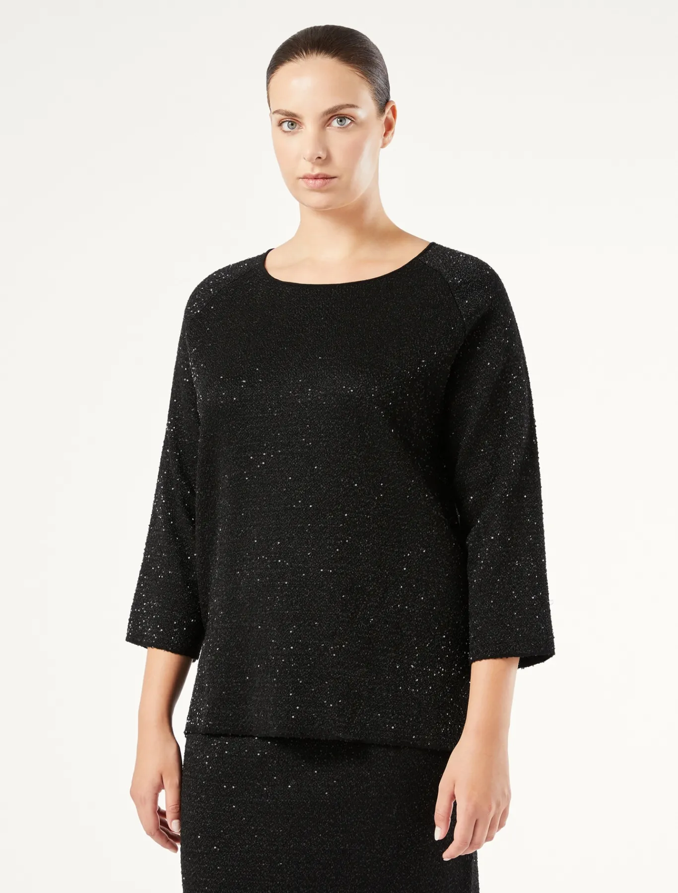 Marina Rinaldi Pull à paillettes NOIR Clearance