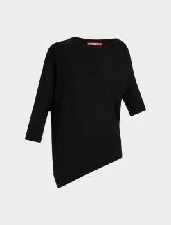 Marina Rinaldi Pull asymétrique en laine NOIR Sale