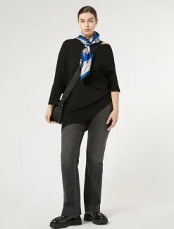 Marina Rinaldi Pull asymétrique en laine NOIR Sale