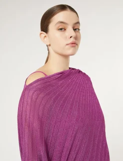 Marina Rinaldi Pull côtelé asymétrique ROSE Hot