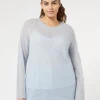 Marina Rinaldi Pull en alpaga et mohair AZURE Discount