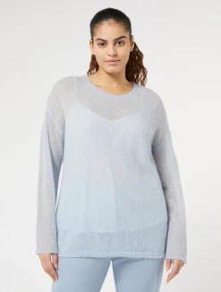 Marina Rinaldi Pull en alpaga et mohair AZURE Discount