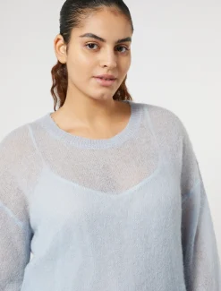 Marina Rinaldi Pull en alpaga et mohair AZURE Discount