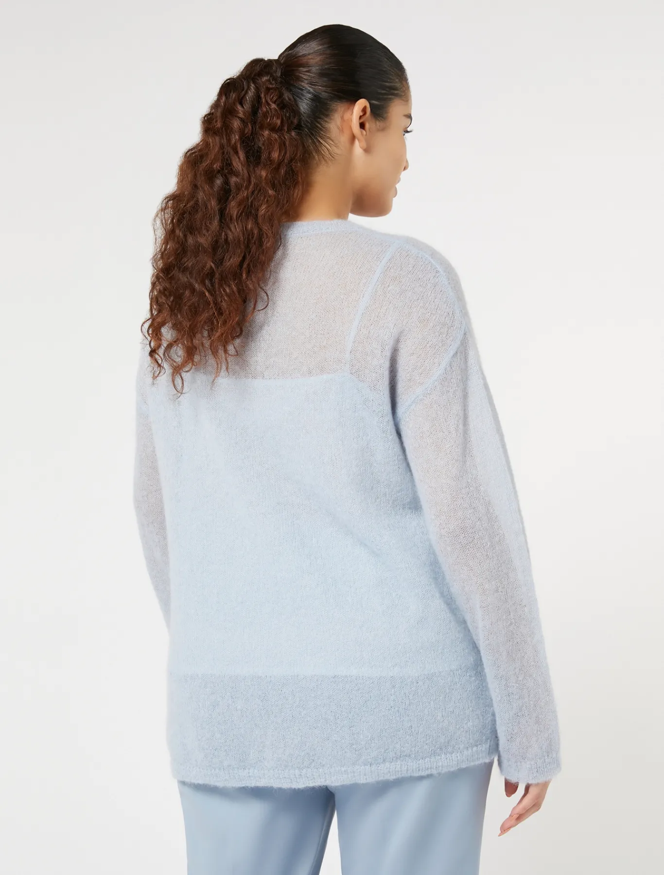 Marina Rinaldi Pull en alpaga et mohair AZURE Discount