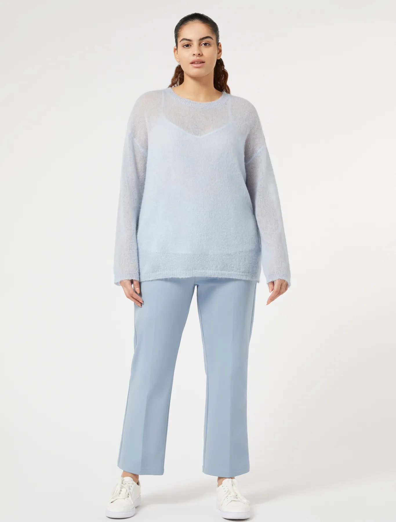 Marina Rinaldi Pull en alpaga et mohair AZURE Discount