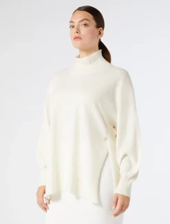 Marina Rinaldi Pull en cachemire BLANC New