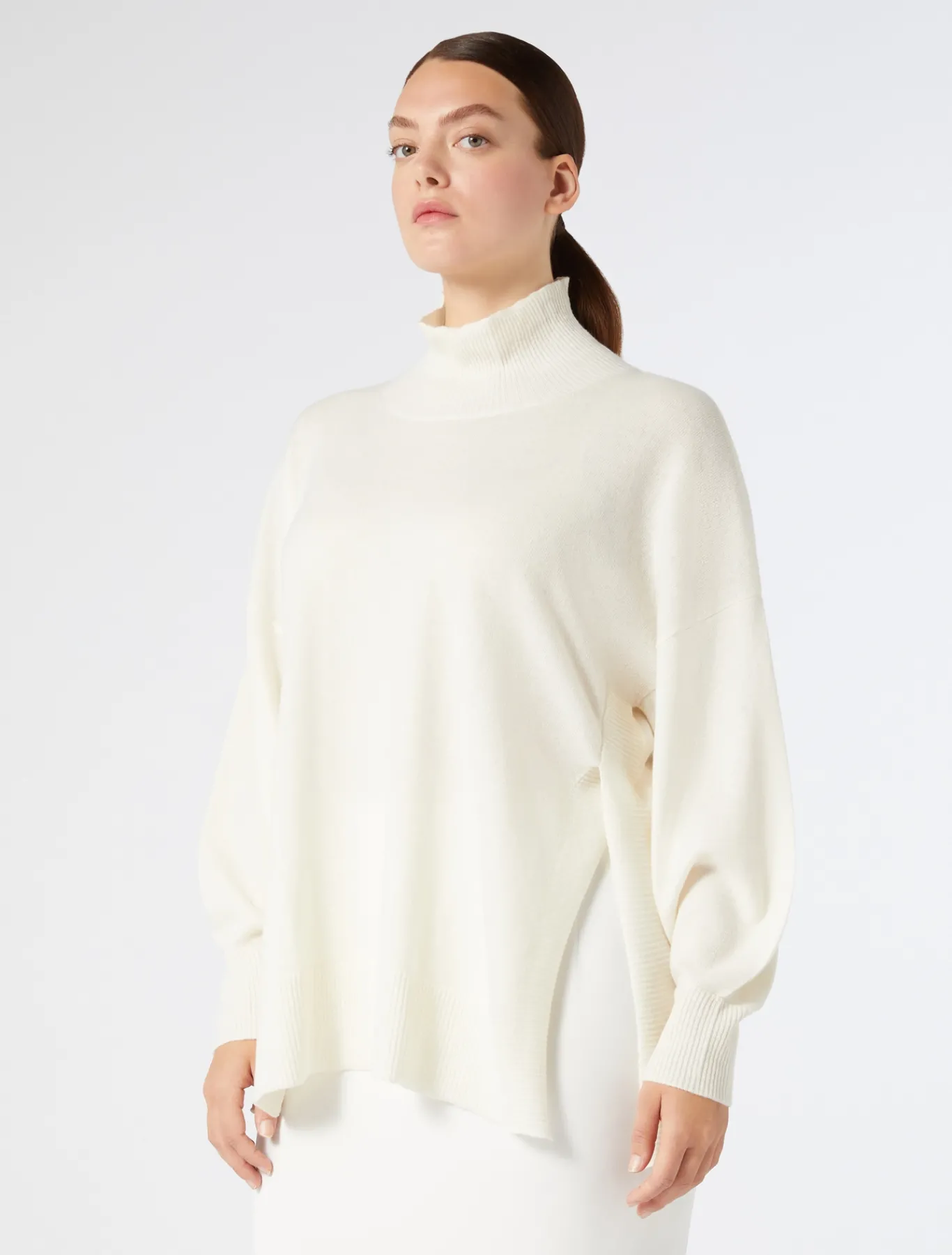 Marina Rinaldi Pull en cachemire BLANC New
