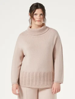 Marina Rinaldi Pull en cordonnet de laine ROSE Outlet