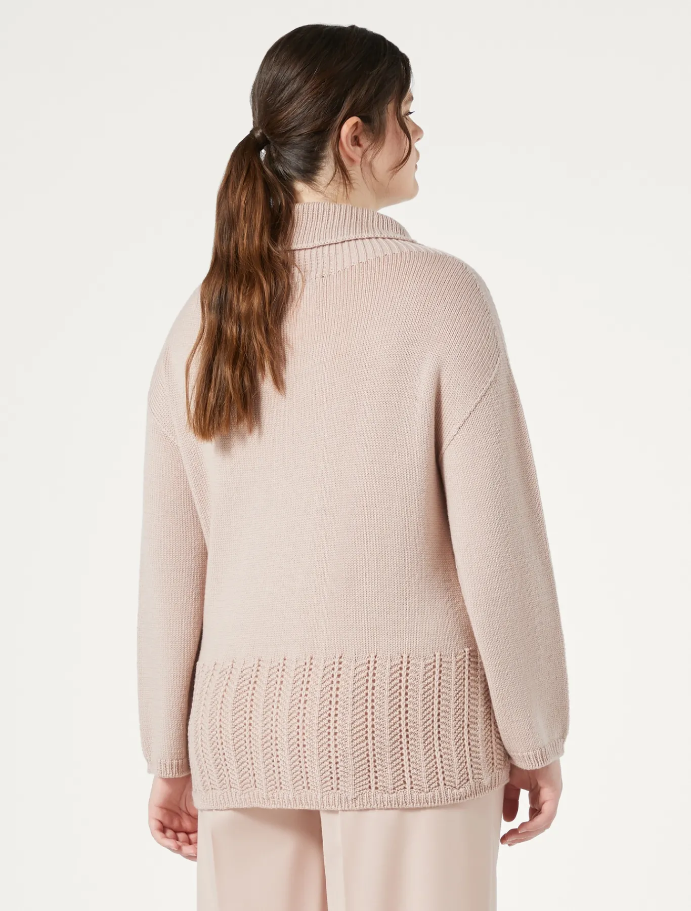 Marina Rinaldi Pull en cordonnet de laine ROSE Outlet