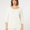 Marina Rinaldi Pull en coton BLANC Clearance
