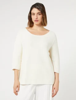 Marina Rinaldi Pull en coton BLANC Clearance