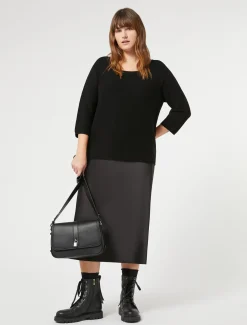 Marina Rinaldi Pull en coton NOIR Sale