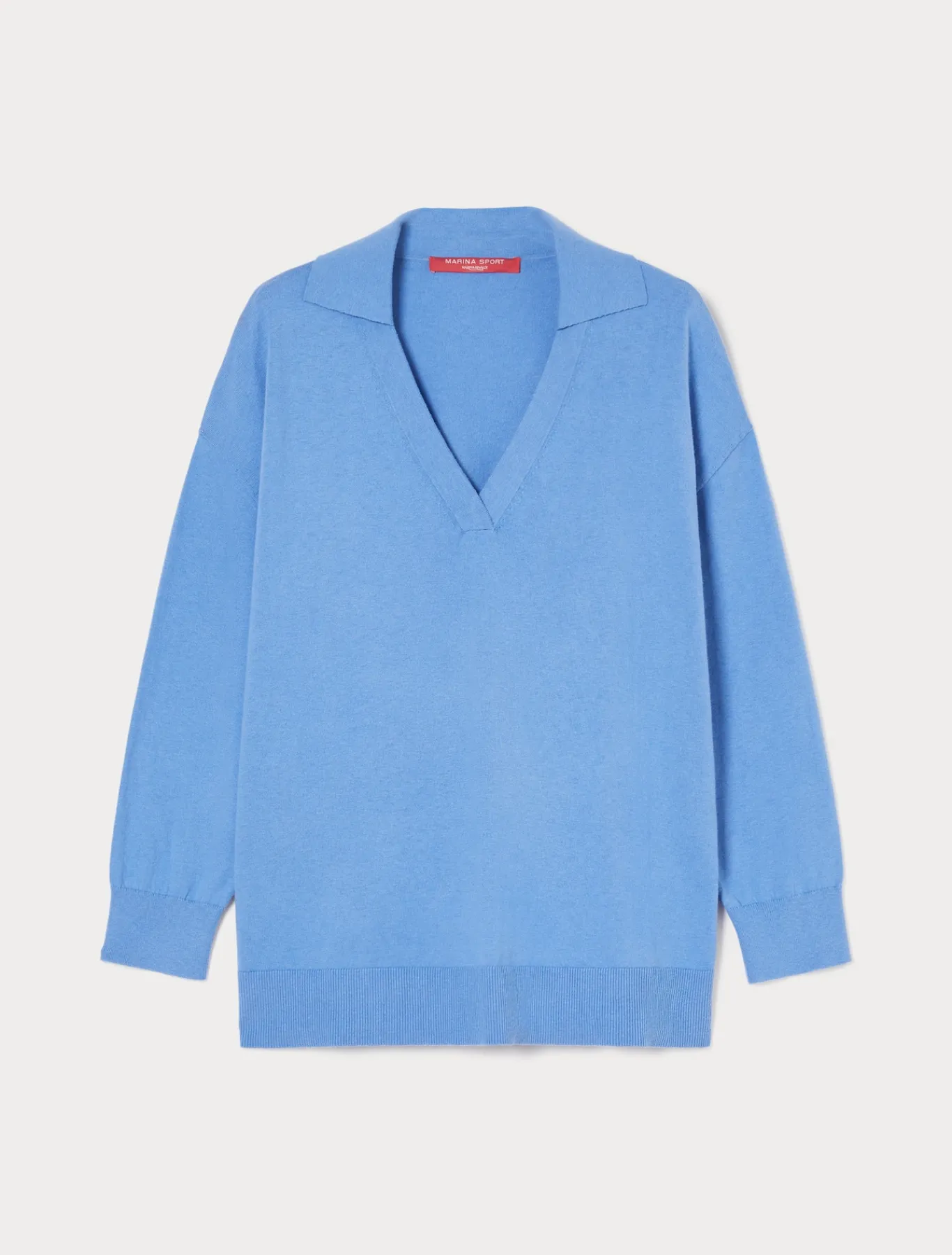 Marina Rinaldi Pull en coton cachemire GRISBLEU Clearance