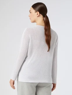 Marina Rinaldi Pull en coton lurex BLANCNEUTRE Fashion