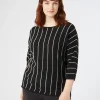 Marina Rinaldi Pull en crêpe de coton NOIR Outlet