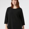 Marina Rinaldi Pull en crêpe de coton NOIR Clearance