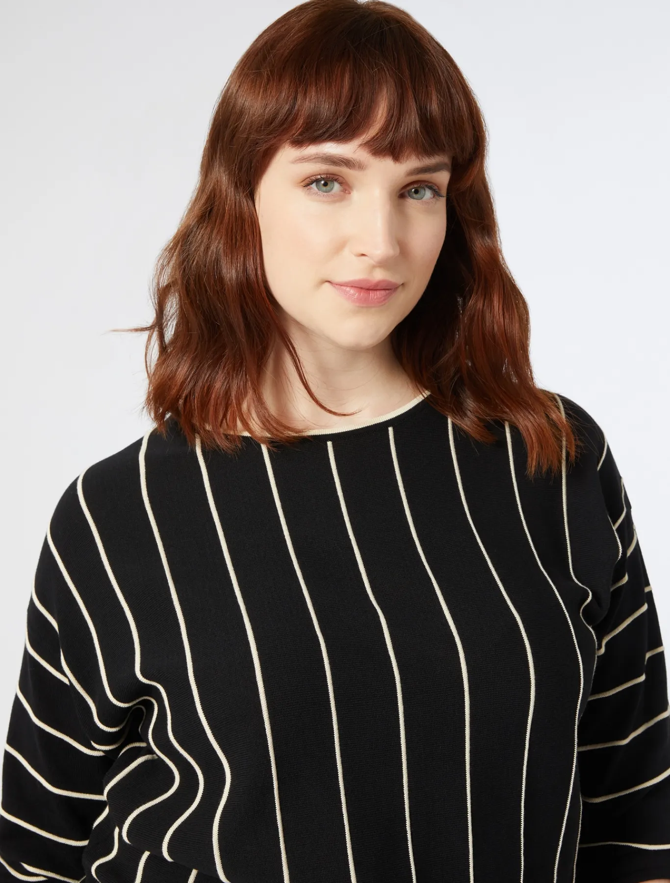 Marina Rinaldi Pull en crêpe de coton NOIR Outlet