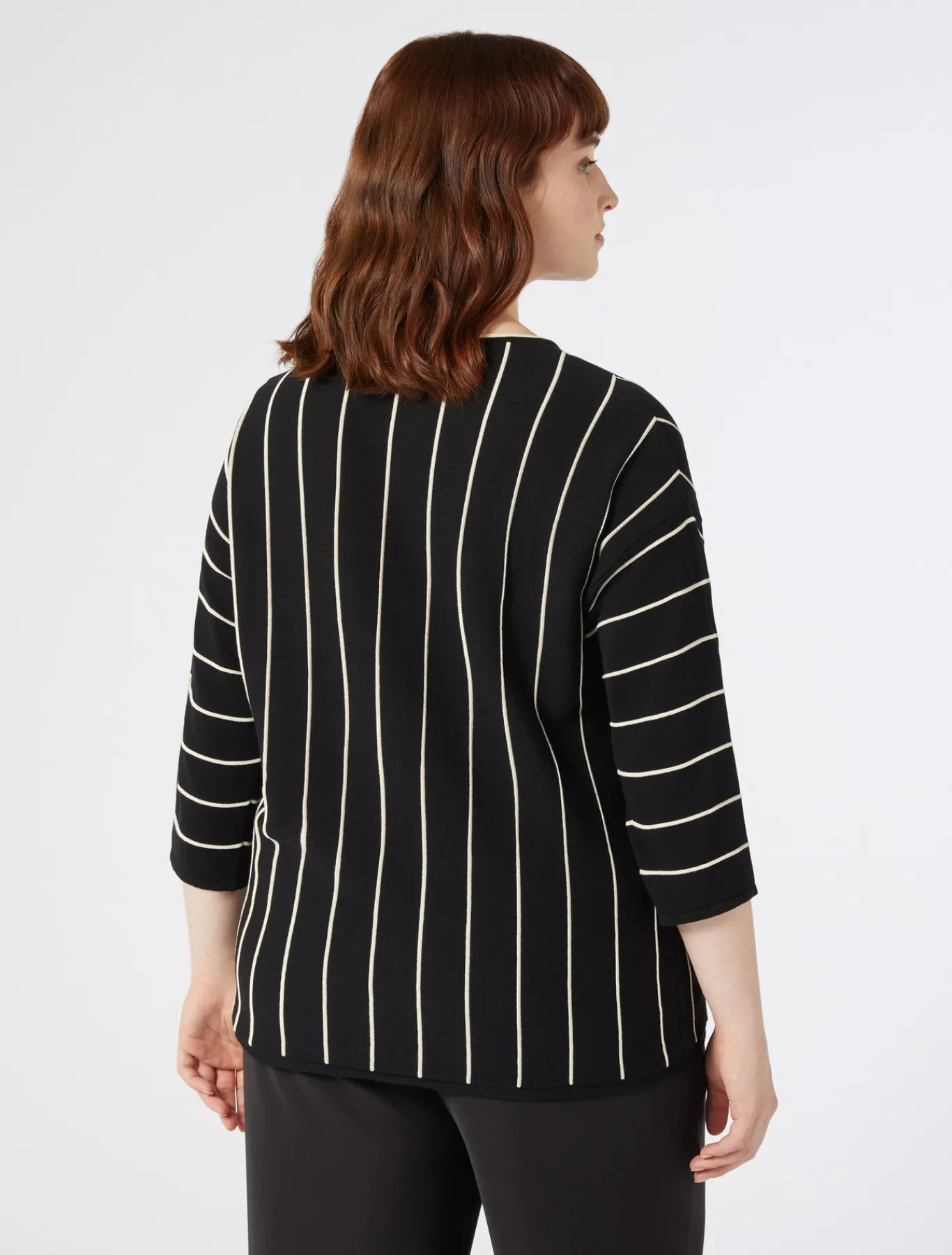 Marina Rinaldi Pull en crêpe de coton NOIR Outlet
