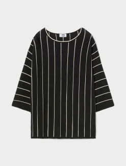 Marina Rinaldi Pull en crêpe de coton NOIR Outlet