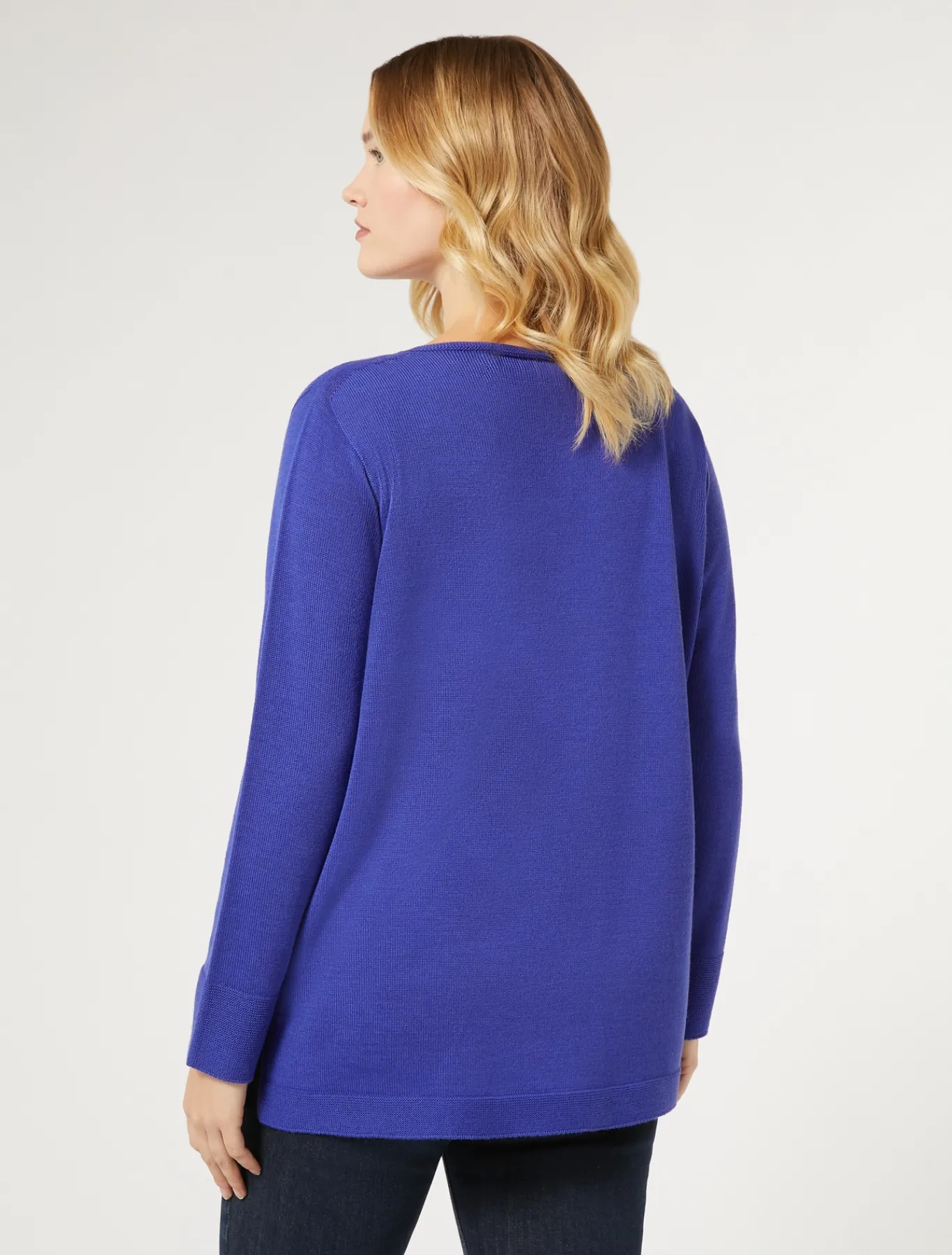 Marina Rinaldi Pull en fil de laine VIOLET New