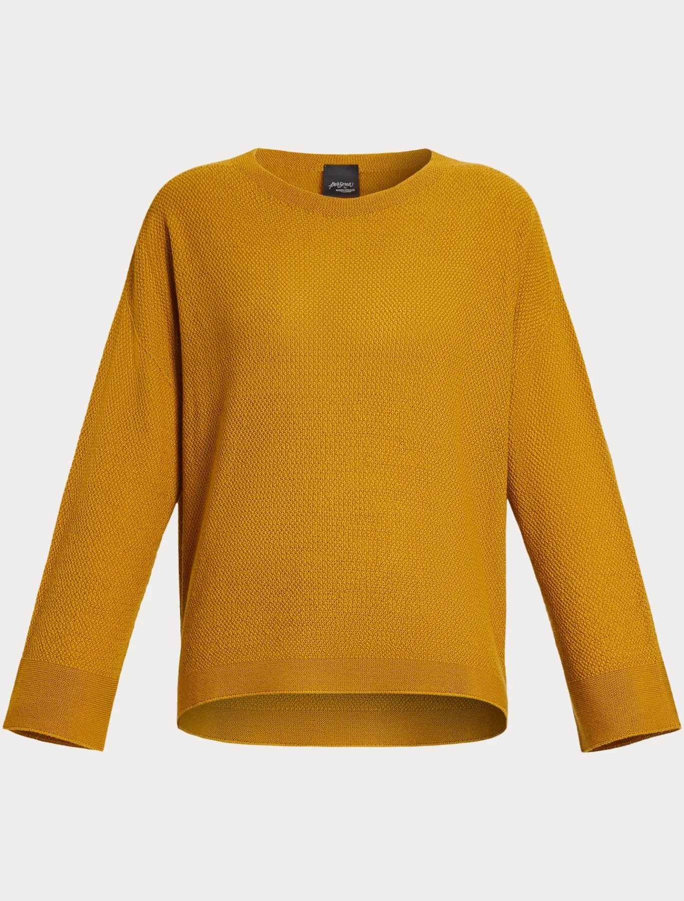Marina Rinaldi Pull en fil de laine MOUTARDE New