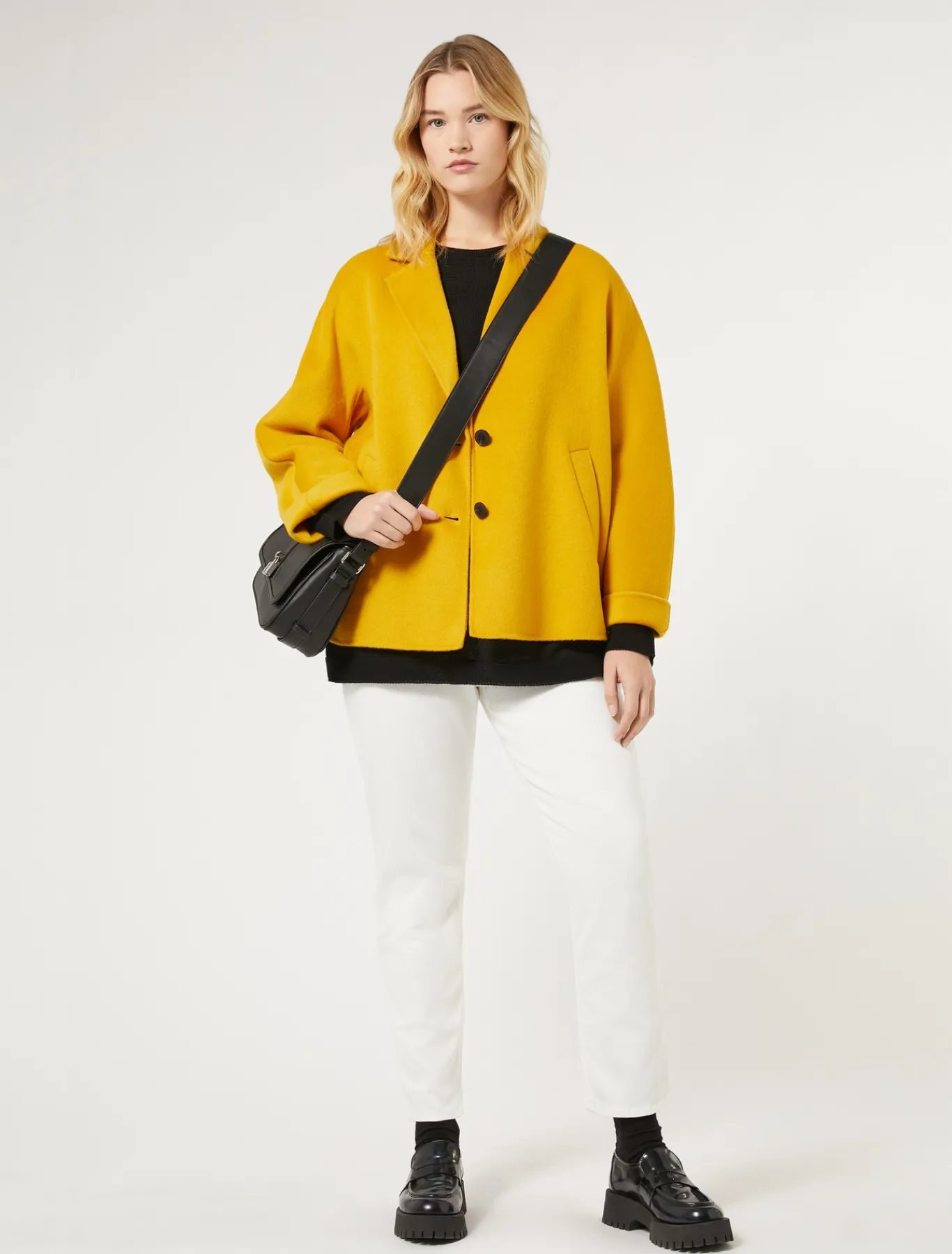 Marina Rinaldi Pull en fil de laine NOIR New