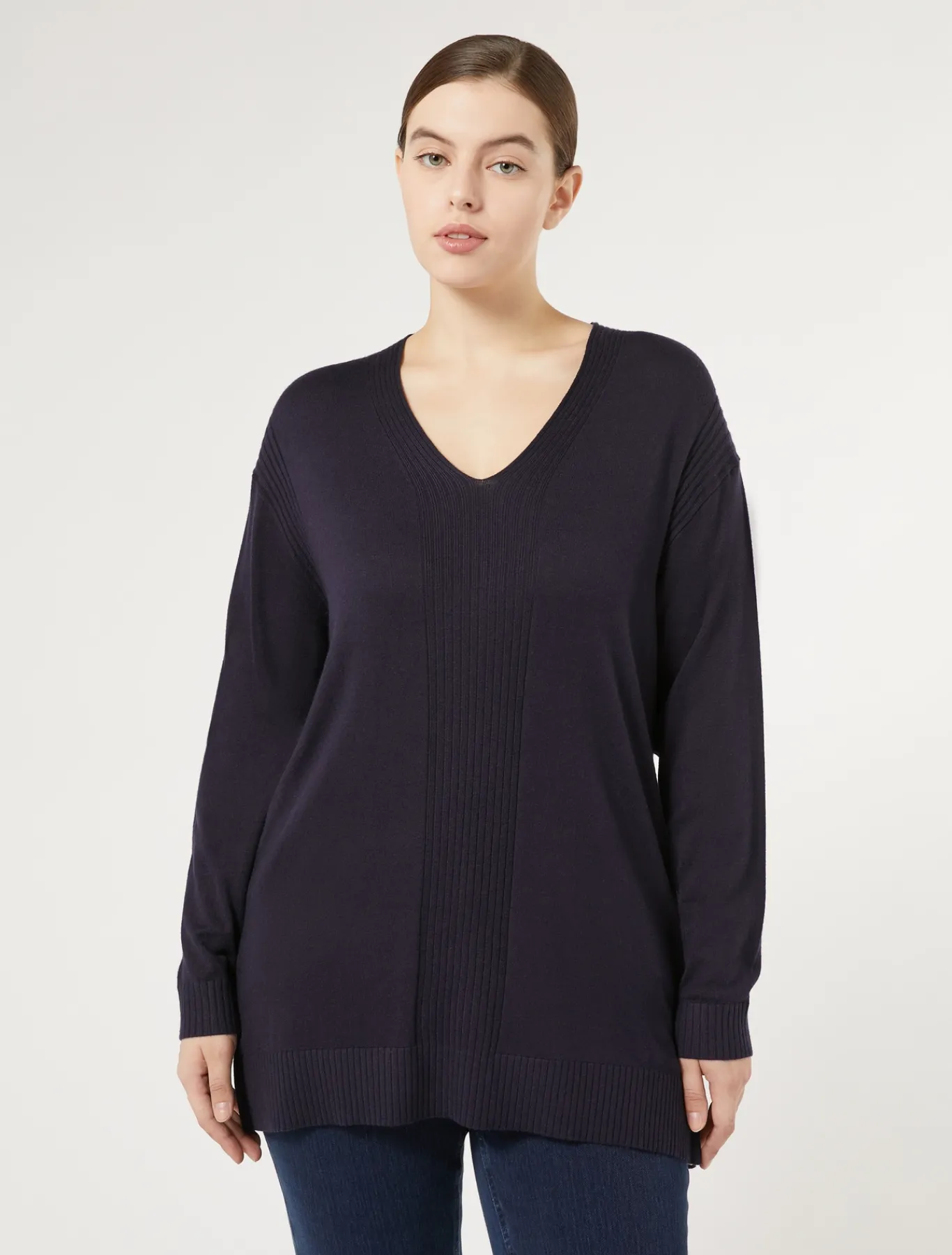 Marina Rinaldi Pull en fil de viscose BLEU Fashion