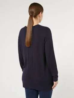 Marina Rinaldi Pull en fil de viscose BLEU Fashion