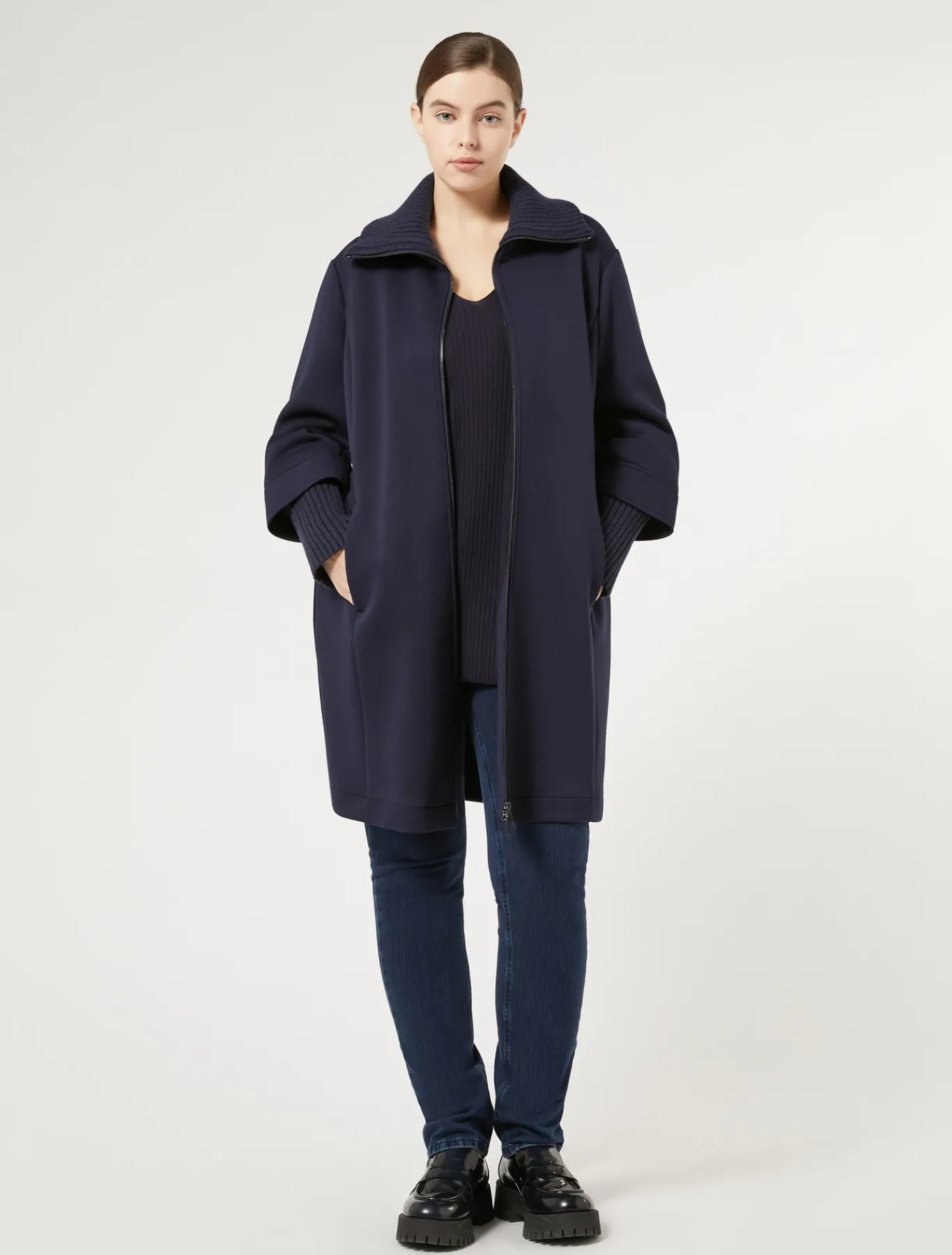 Marina Rinaldi Pull en fil de viscose BLEU Fashion