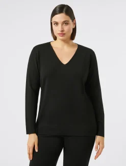 Marina Rinaldi Pull en laine NOIR Best
