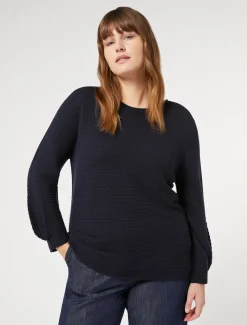 Marina Rinaldi Pull en laine BLEUNUIT Discount