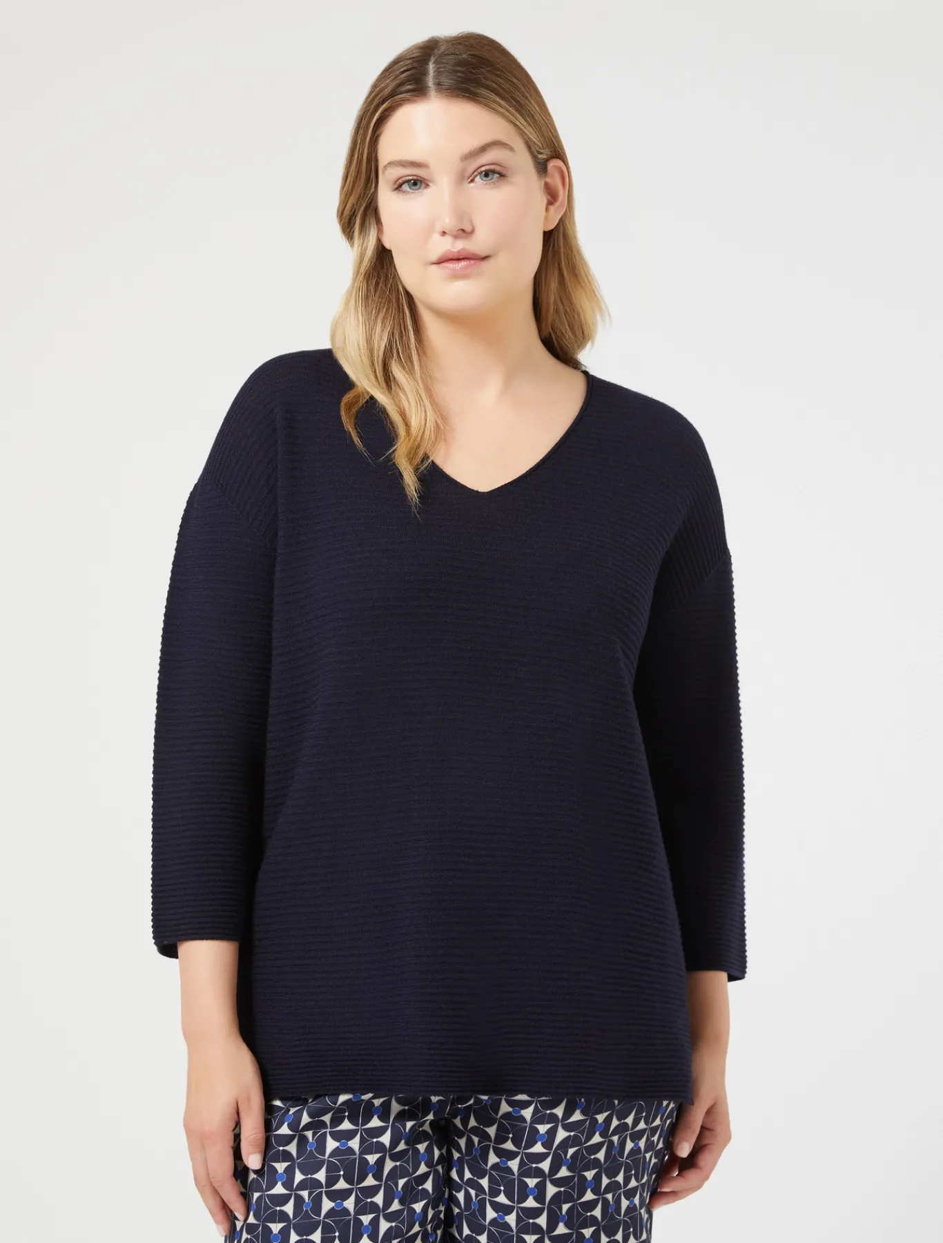 Marina Rinaldi Pull en laine BLEUNUIT Clearance