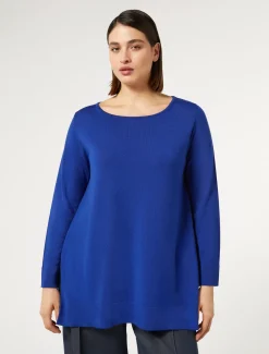 Marina Rinaldi Pull en laine GRISBLEU Best