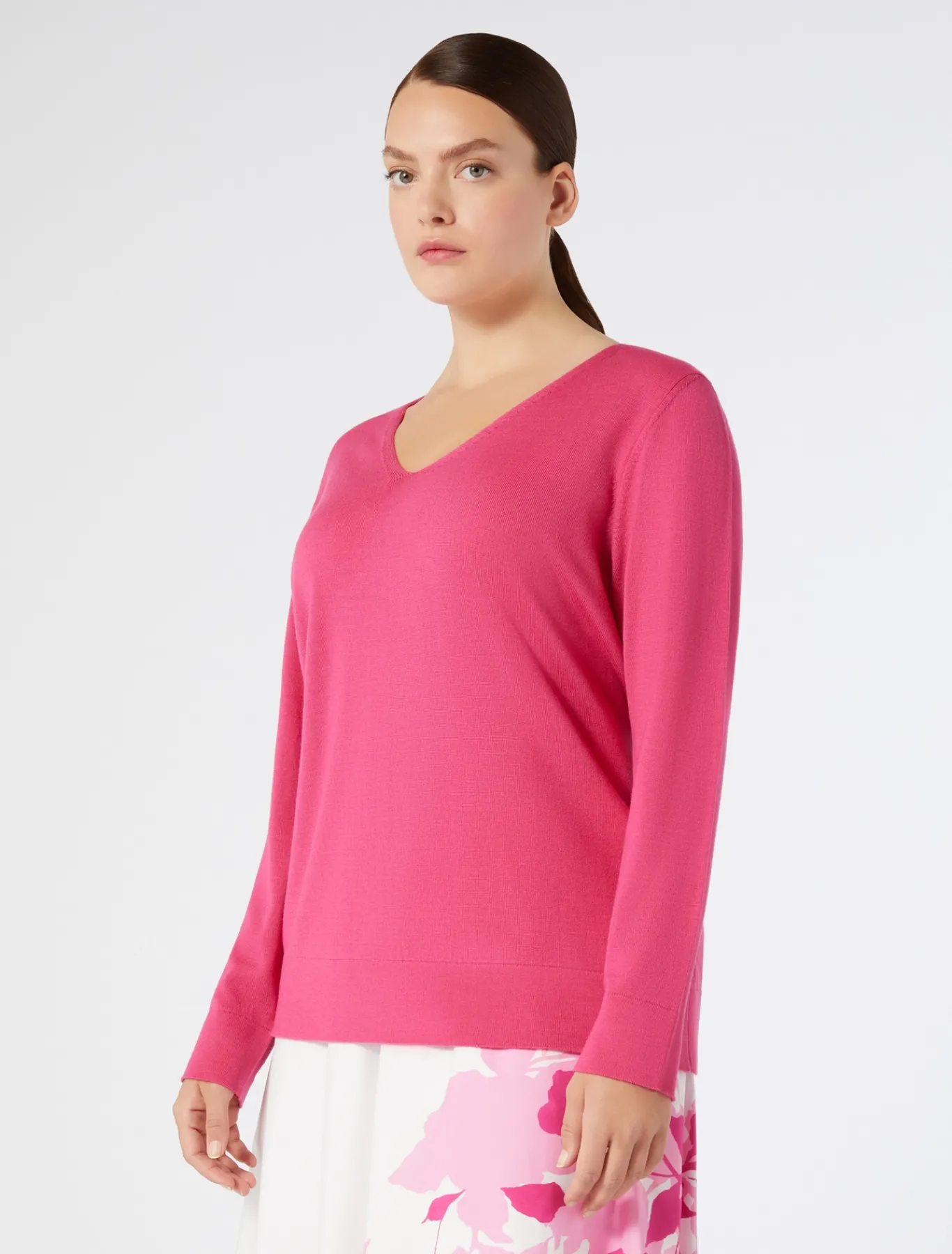 Marina Rinaldi Pull en laine FUCHSIA New