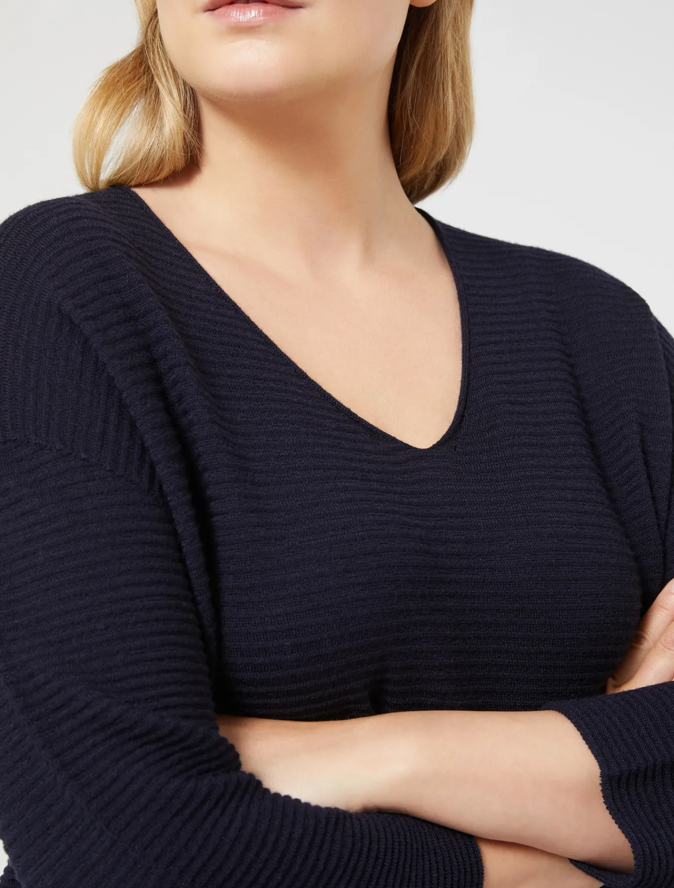 Marina Rinaldi Pull en laine BLEUNUIT Clearance