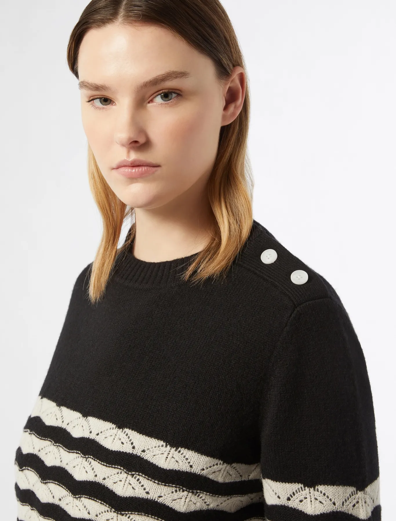 Marina Rinaldi Pull en laine NOIR Fashion