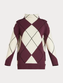 Marina Rinaldi Pull en laine BORDEAUX Fashion