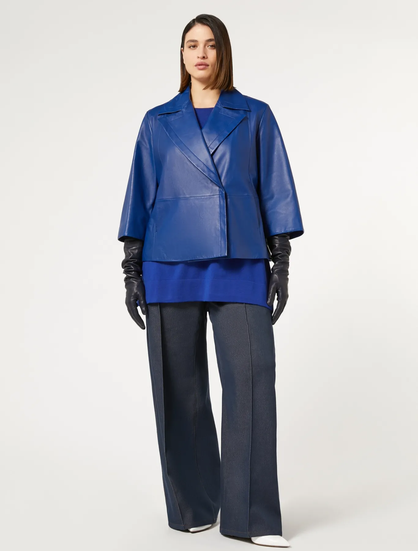 Marina Rinaldi Pull en laine GRISBLEU Best