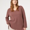 Marina Rinaldi Pull en laine et cachemire ROUILLE Clearance