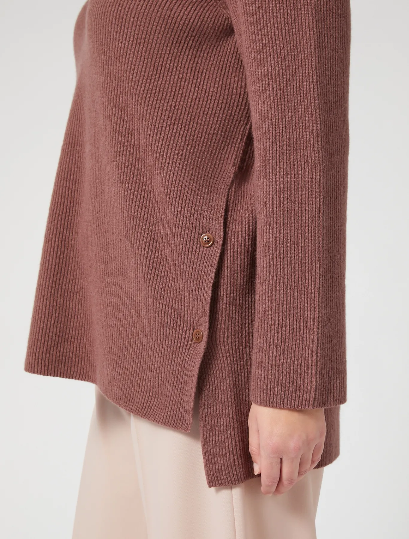 Marina Rinaldi Pull en laine et cachemire ROUILLE Clearance