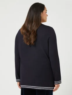 Marina Rinaldi Pull en laine et lurex BLEUNUIT Fashion