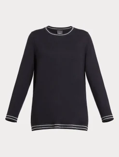 Marina Rinaldi Pull en laine et lurex BLEUNUIT Fashion