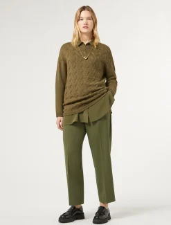 Marina Rinaldi Pull en laine et lurex VERT Fashion