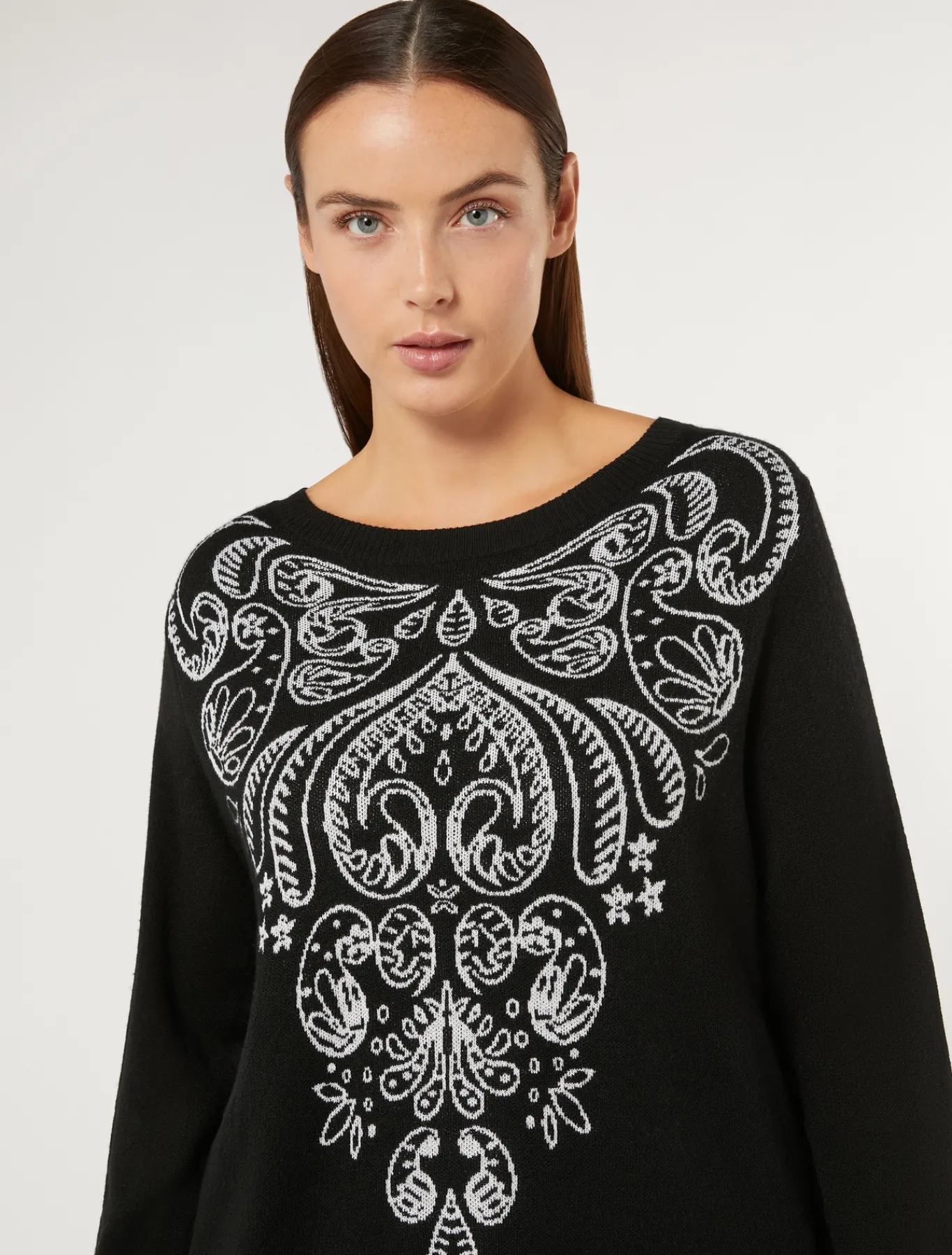 Marina Rinaldi Pull en laine et viscose NOIR New