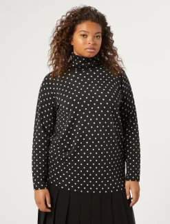 Marina Rinaldi Pull en laine imprimée NOIR Hot
