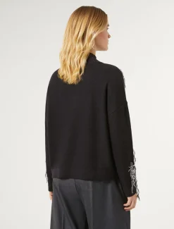 Marina Rinaldi Pull en laine jacquard mélangée BLEUNUIT Fashion