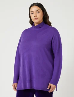 Marina Rinaldi Pull en laine mélangée VIOLET New