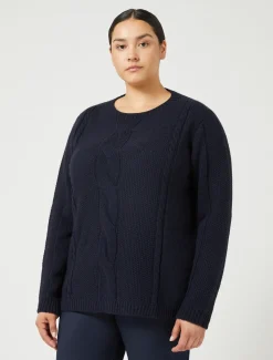 Marina Rinaldi Pull en laine mélangée BLEUNUIT Clearance